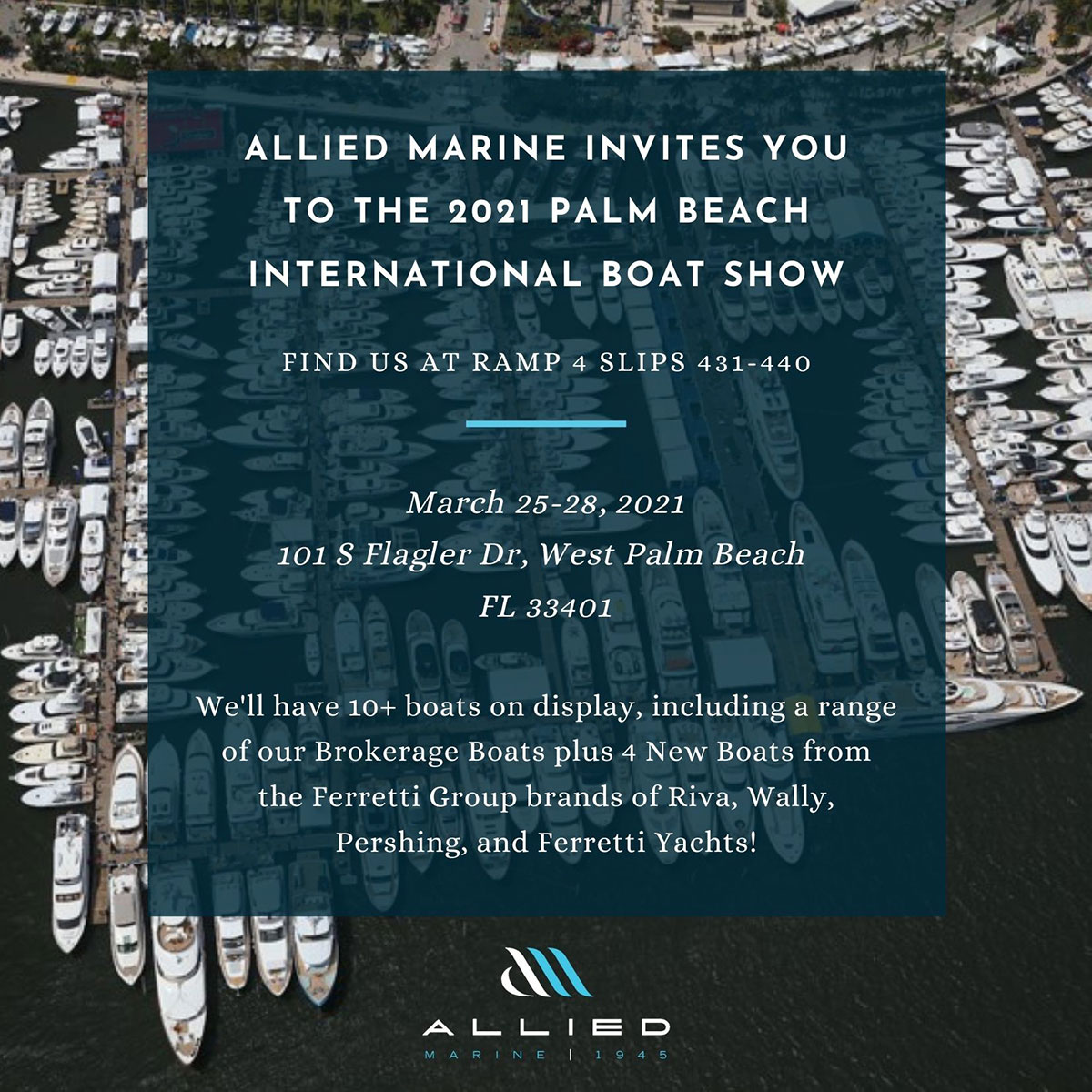 See Us At The Palm Beach International Boat Show 2021