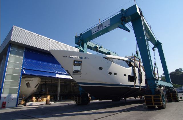 The First Custom Line 108′ Touches the Water